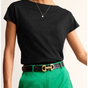 Boden Super Soft Boatneck T Shirt - Size 8 (Medium)